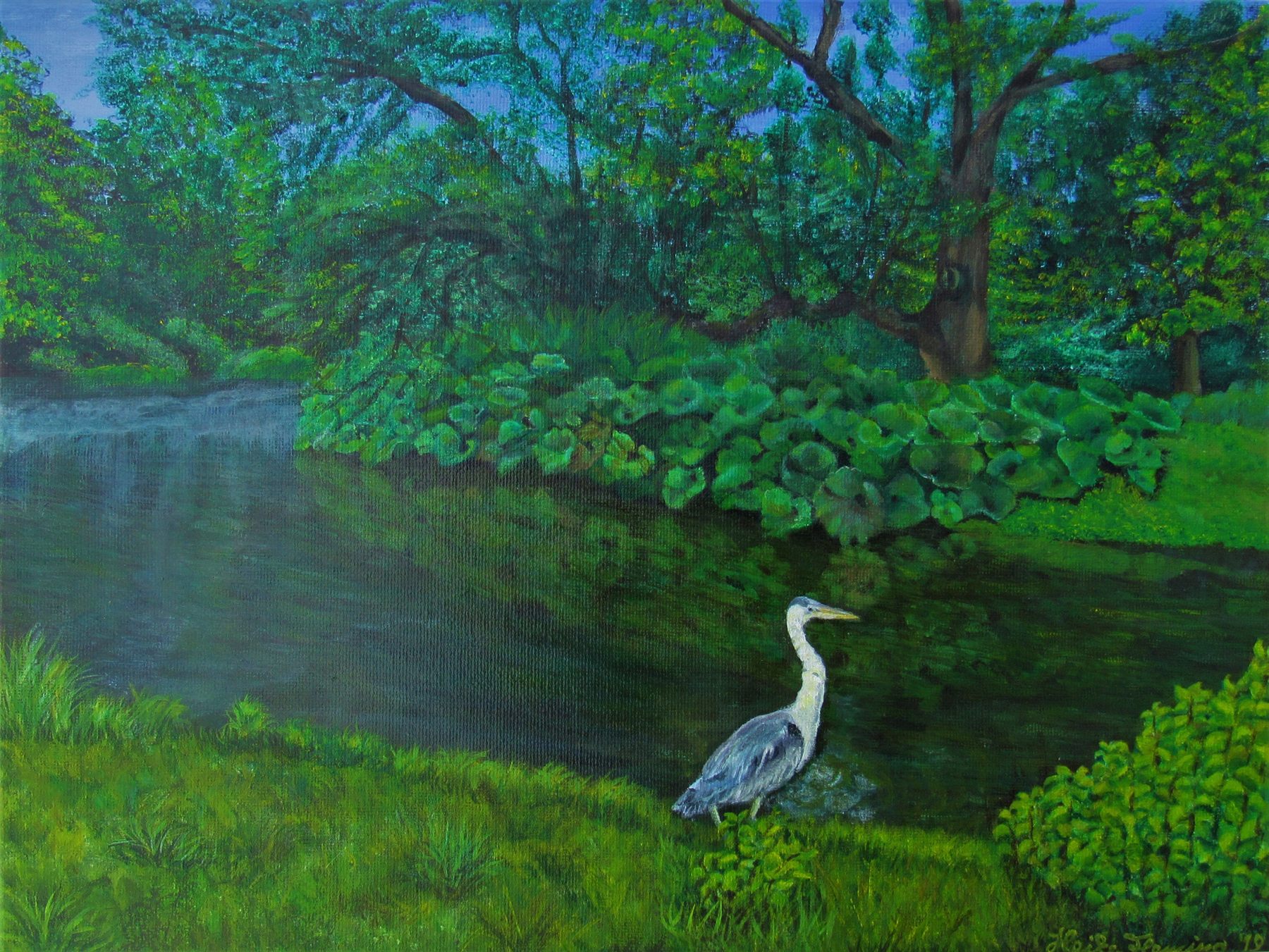 A painting by Heike Fleming &mdash; placeholder for an artist portrait.